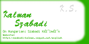 kalman szabadi business card